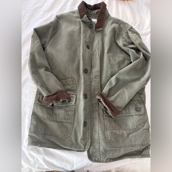 Orvis Other - Orvis Men's Green Chore Jacket with Brown Corduroy Accents EUC 0053